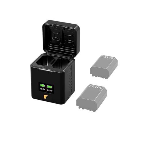 ZGCINE PS-FZ100 Ladekoffer for NP-FZ100 Akku Kompatibel Mit Sony ZV-E1 FX3 FX30 A1 A9 II A7R V A7S III A7 IV Kameras von TFNVYQQZ