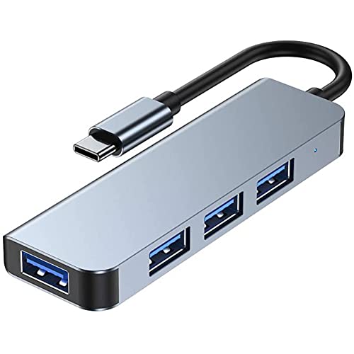 USB C Hub 4 Port USB Datenhub Adapter Ultra Slim Leicht USB Verteiler Daten Hub Kompatibel für MacBook Air/Pro/Mini, iMac, Surface Pro, MacPro, Laptops, USB Flash Drives, Mobile HDD von TFUFR
