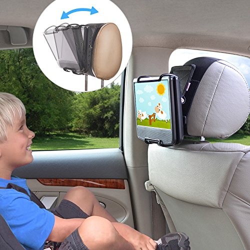 TFY Universal Autokopfstützen Halterung mit Winkelverstellbaren Halterungsklemmen für Swivel Display Portable DVD-Player von TFY