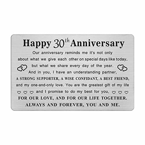 Glückwunschkarte zum 30. Hochzeitstag für Sie und Ihn, zum 30. Hochzeitstag, Karte für Ehemann, Ehefrau, Frauen Glückwunschkarte zum 30. Hochzeitstag für Sie und Ihn, zum 30. Hochzeitstag, Karte für Ehemann, Ehefrau, Frauen von TGCNQ