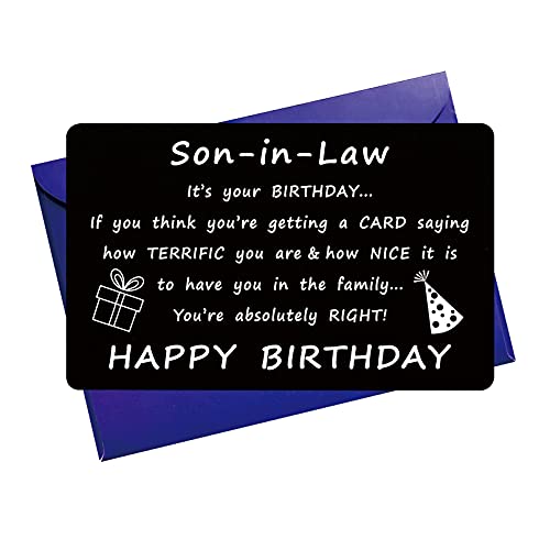TGCNQ Geburtstagskarte für Schwiegersohn, mit Gravur "Happy Birthday to Son in law" von TGCNQ