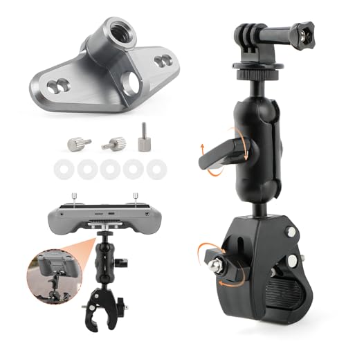 TGHongKy 360°Drehbare Halterung für DJI Mini 4 Pro/Mini 3 Pro/Air 3/Air 3S /Mavic 3 Pro Fahrradhalterungsadapter für RC/RC2 Controller Lenker Halterung Klemme 360° Drehbare von TGHongKy