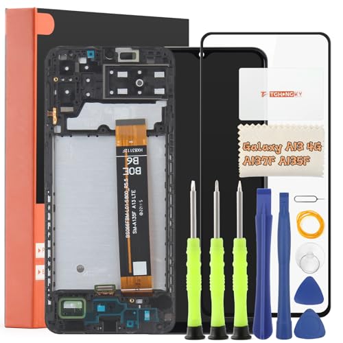 TGHongKy Display für Samsung Galaxy A13 4G Bildschirm Ersatz für Galaxy A13 A135F A137F LCD Ersatz Sensor Glas Touchscreen-Digitalisierer Panel Assembly mit Reparaturwerkzeug [Schwarz mit Rahmen] von TGHongKy