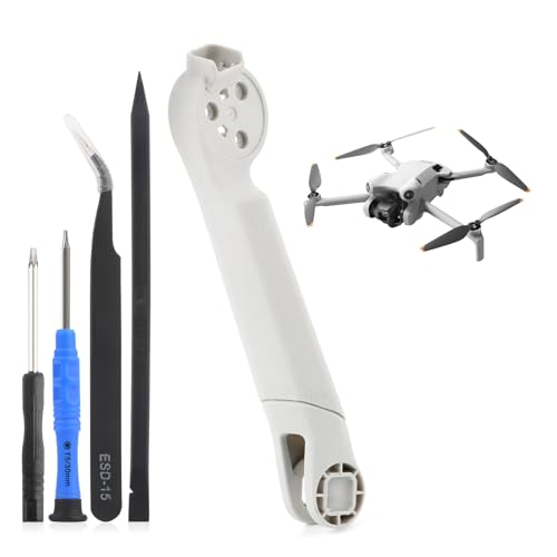TGHongKy Ersatz Arm Reparatur Teile für DJI mini 4 Pro Ersatzarm Shell Ersatzteile für Mini 4 Pro Arm Ersatzteile für Mini 4 Pro Drohne Zubehör mit Werkzeug-Kit(Ohne Motor/Linker Hinterarm) von TGHongKy