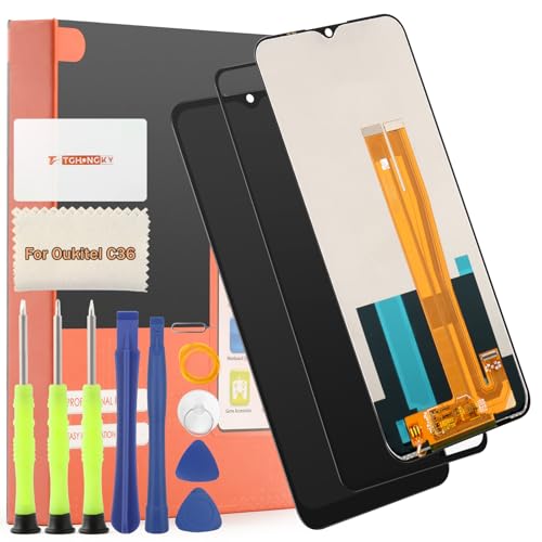 TGHongKy LCD Display für Oukitel C36 Bildschirm Ersatz für Oukitel C36 Touchscreen Digitalisierer Sensor Glas Reparaturset - [Schwarz] von TGHongKy