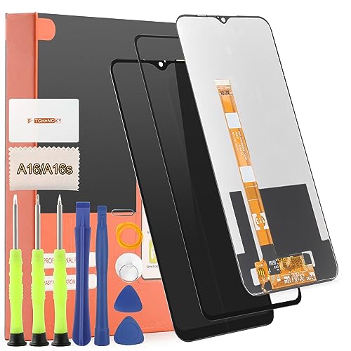 TGHongKy für Oppo A16 Display für Oppo A16S LCD Ersatzbildschirm ErsatzPanel Touch Digital Komplette Assembly mit Werkzeug-Kit - [Schwarz] von TGHongKy
