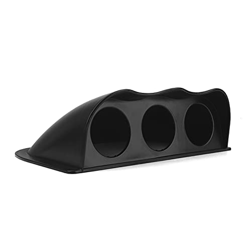 TGPGZHZFNA 52mm Auto-Modifikation Teile Halterung Schwarz- und Kohlefaserzähler-Rack Universal-Autometerhalter for 2-Zoll-Dreifachlöcher Instrumententafel(Triple Hole Black) von TGPGZHZFNA
