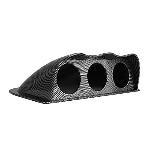 TGPGZHZFNA 52mm Auto-Modifikation Teile Halterung Schwarz- und Kohlefaserzähler-Rack Universal-Autometerhalter for 2-Zoll-Dreifachlöcher Instrumententafel(Triple Hole Carbon) von TGPGZHZFNA
