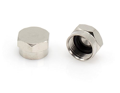 THE CIMPLE CO Koaxiale F-Kappe (F81-Kappe) Wetterschutzkappe – für Koaxial-Massungsblöcke, Splitter oder andere F-Stecker – schützt die Buchse für zukünftige Verwendung – (4 Stück) von THE CIMPLE CO