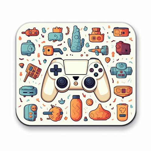 Remote Mouse Pad, Gamer Mouse Pad - Gaming Mouse Pad - Non-Slip Rubber Base - for Gaming Computer, Laptops, Gaming Cafes (White Gamer-Mauspad) von THE DIVINE PIXEL