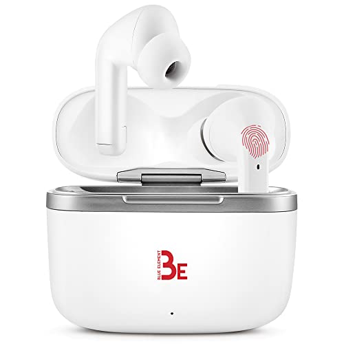 BlueElement LIVE ANC 5.1 Kabelloses Bt-Headset mit aktiver (ANC), 4 eingebauten 16 Stunden Akkulaufzeit, USB-C-Schnelllade-Case für iOS/Android - NEU BE-LIVE-2-ANC-WHITE Weiß Standard von THE G-LAB