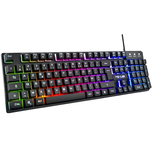 Clavier filaire gaming glab caesium - membrane - rgb - précis et silencieux - noir von THE G-LAB