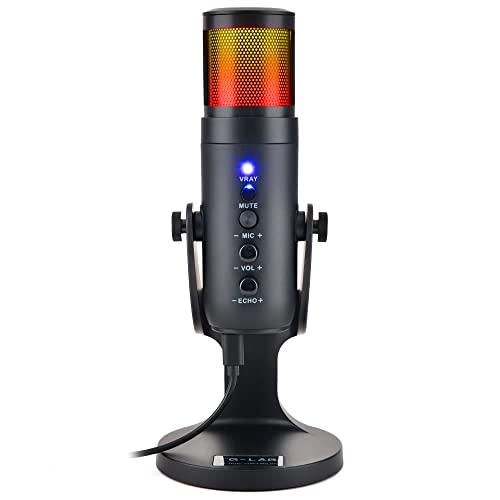 THE G-LAB K-Mic Natrium Gaming-Mikrofon RGB - Hohe Audioqualität, Anti-Vibrations-Unterstützung - USB-Desktop-Mikrofon Ideal für Gaming, Streaming, Podcast, Twitch, YouTube für PC/PS4/PS5 - NEU 2022 von THE G-LAB