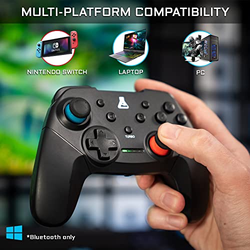 THE G-LAB K-Pad THORIUM Switch Wireless Bluetooth Gaming Controller mit integrierter Vibration, Gamepad Wireless Game Controller - Gamepad für Nintendo Switch/PC - NEU 2022 (Schwarz) von THE G-LAB