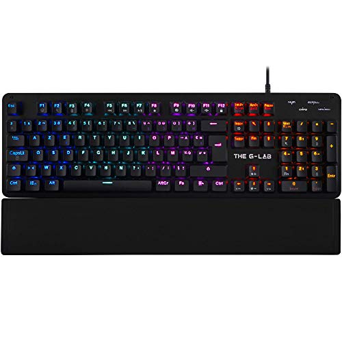 THE G-LAB Keyz Carbon-E RGB Mechanische Gaming-Tastatur (Blauer Schalter) (schwarz) von THE G-LAB