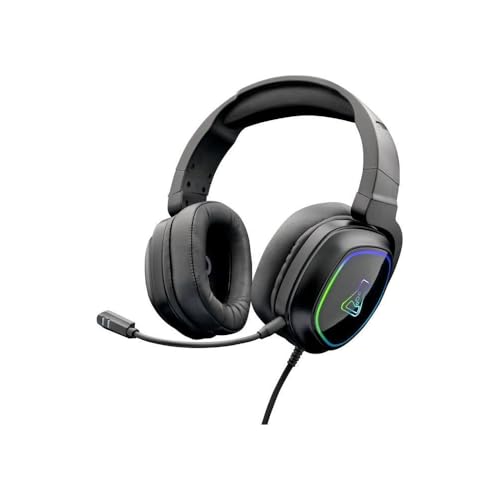 THE G-LAB - Korp Radium Gaming Headset mit abnehmbarem Mikrofon, Gaming Kopfhörer mit LED Licht, Gaming Kopfhörer mit Kabel Stereo Sound Bass 3.5mm, Kompatibel mit PS4/PS5/Xbox/Switch/PC von THE G-LAB