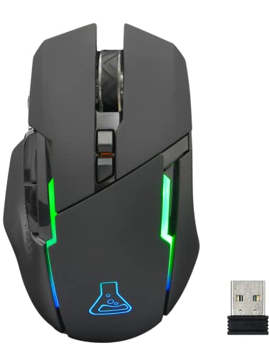 THE G-LAB Kult Caesium kabellose Gaming-Maus - High-Performance Wireless Gaming-Maus mit 7200dpi, RGB-LED, 6 Tasten, ergonomischer Gaming-Maus, kompatibel mit PC, PS4, PS5, Xbox One (KABELLOS) von THE G-LAB