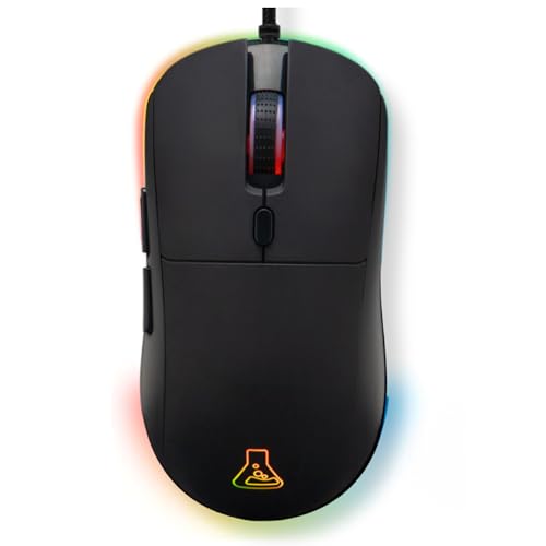 THE G-LAB – Kult Cobalt – Kabelgebundene Gaming-Maus USB - Reaktiver Sensor bis zu 12.800 DPI, Leichtgewicht, 6 Tasten, Anpassbares RGB – 100% personalisierbare Gaming-Maus – PC/PS4/PS5/Xbox von THE G-LAB