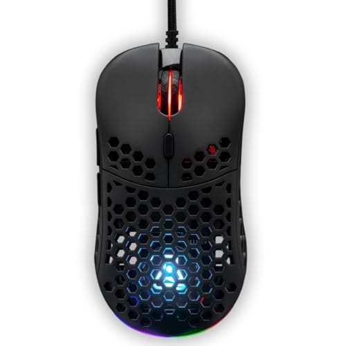 THE G-LAB - Kult Oxygen - Hochleistungs-Gaming-Maus mit Kabel 12.800 DPIMaximale Reaktionsfähigkeit, 100% anpassbares RGB, 6 programmierbare Tasten - PC/PS4/PS5/XBOX - Schwarz - Neu von THE G-LAB