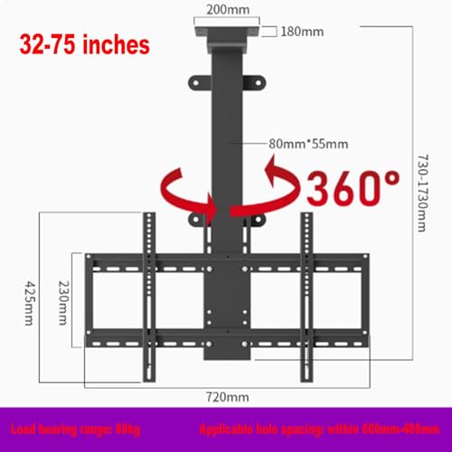 LCD TV 360 Grad drehbarer Rahmen Bodenständer, Einstellbare Decken-TV-Halterung, Motorisierte Swing Out Wandhalterung, Motorisierte TV-Halterung Aufzug mit Fernbedienung(900-2200mm Rotate) von THEGA