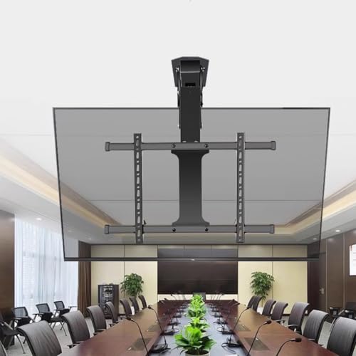 THEGA Verstellbare 0-85° Deckenteleskop-TV-Halterung, Motorisierter TV-Halterung Lift mit Fernbedienung passend für 32-70,50-90 Zoll Fernseher Motorisierter Ständer(50-90''with Memory) von THEGA