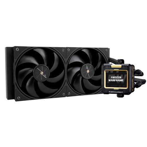 Thermalright FW 240 Schwarz CPU-Wasserkühlung mit 2 PWM-Lüftern,IPS 320 * 240 Auflösung LCD-Bildschirm,240 AIO-Kühlung,flüssiger CPU-Kühler für AMD/Intel PC Aio-Kühler: AM4/AM5/LGA1700 von THERMALRIGHT
