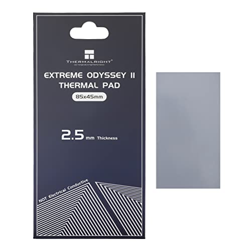 THERMALRIGHT Thermal Pad 14.8 W/mk Nicht leitende Wärmeableitung Silikon Pad für PC Laptop Kühlkörper CPU/GPU/LED Grafikkarte Motherboard Silikon Fett Multi-Size Pad (85x45x2.5mm) von THERMALRIGHT