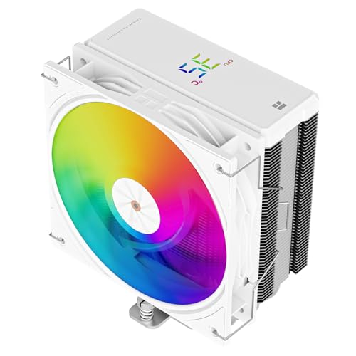 Thermalright Assassin X 120R Digitaler ARGB White CPU-Kühler, Digitaler Bildschirm Top Cover, TL-P12W-S PWM Quiet Fan CPU Luftkühler, Unterstützung AM4/AM5, Intel LGA1851/1700/1150/1151/1200 von THERMALRIGHT