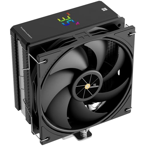Thermalright Assassin X 120R Digitaler Black CPU-Kühler, Digitaler Bildschirm Top Cover, TL-P12 PWM Quiet Fan CPU Luftkühler, Unterstützung AM4/AM5, Intel LGA1851/1700/1150/1151/1200 von THERMALRIGHT