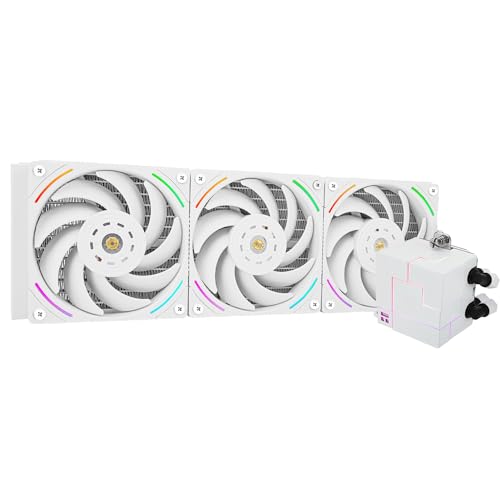 Thermalright Core Matrix 360 Weißer CPU-Wasserkühler mit 3 PWM-Lüftern, Wasserpumpengeschwindigkeit 2150RPM, S-FDB-Lager, für AMD AM4/AM5, Intel LGA1150/1151/1200/1700/2011(Weiß) von THERMALRIGHT