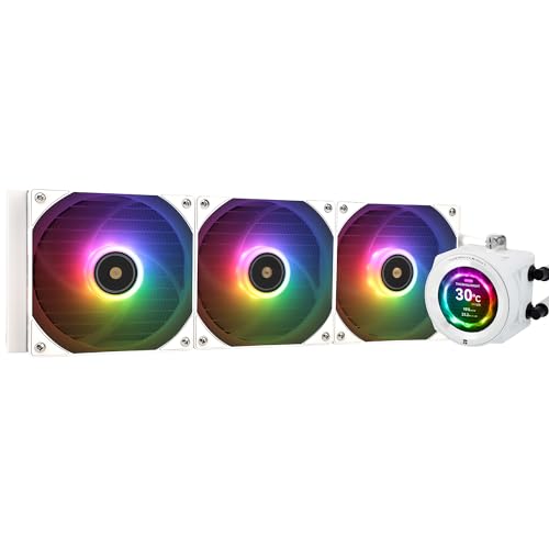 Thermalright Core Vision 360 ARGB CPU AIO Kühler, IPS-LCD-Bildschirm mit 480 x 480 Auflösung, für AM5 und Intel 1700/1851, leistungsstarker wassergekühlter 360-Grad-Heizkörper mit 5,3 cm abnehmbarem von THERMALRIGHT