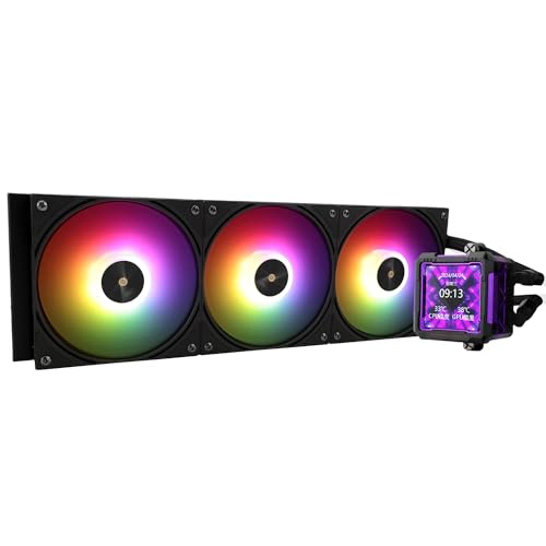 Thermalright FWPRO 360 Black ARGB CPU AIO Kühler, IPS LCD Bildschirm mit 320 * 320 Auflösung, für AM5&Intel 1700/1851, leistungsstarker wassergekühlter Kühler mit 2.73in abnehmbarem Displa von THERMALRIGHT
