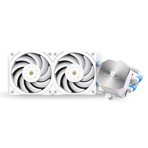 Thermalright Frozen Edge 240 White Flüssig-CPU-Wasserkühler mit 120mm PWM-Lüfter,240 weiß Cold Row Spezifikation,Integrierter Wasserkühlkörper für AMD/AM4/AM5,Intel LGA1700/1150/1151/1200/2011 von THERMALRIGHT