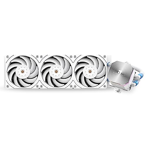 Thermalright Frozen Edge 360 White CPU-Wasserkühler mit PWM-Lüftern, Pumpendrehzahl 3300RPM, S-FDB-Lager, für AMD AM4/AM5, Intel LGA1150/1155/1200/1700/2011(FE360 White) von THERMALRIGHT