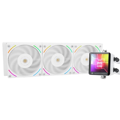 Thermalright Frozen Vision 360 White AIO Wasserkühler,2.88-Zoll quadratischer IPS LCD-Bildschirm, 2150 U/min hohe Geschwindigkeit, kompatibel mit AMD/AM4 /AM5 und Intel 1150/1151/1200/20XX/1700 von THERMALRIGHT