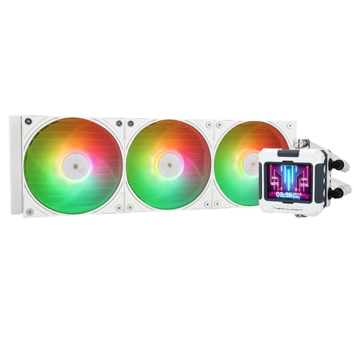 Thermalright FW360 Weiß ARGB CPU-Wasserkühlung,360 AIO-Kühlung,IPS 320 * 240 Auflösung LCD-Bildschirm,flüssiger CPU-Kühler für AMD/Intel Flüssig-CPU-Kühler: LGA1700/AM4/AM5,AIO-Wasserkühle von THERMALRIGHT