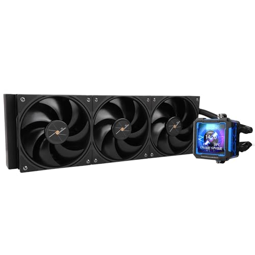 Thermalright FWPRO 360 Black CPU AIO Kühler, IPS LCD Bildschirm mit 320 * 320 Auflösung, für AM5&Intel 1700/1851, leistungsstarker wassergekühlter Kühler mit 2.73in abnehmbarem Display von THERMALRIGHT