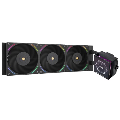 Thermalright Hyper Vision 360 UB ARGB Black CPU AIO Kühler,Magnetischer Panel-IPS LCD Bildschirm mit 480x480 Auflösung,für AM4/AM5;Intel LGA1851/1700,3.95in Bildschirm Hochleistungspumpe von THERMALRIGHT
