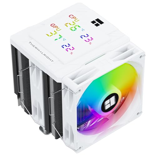 Thermalright Peerless Assassin 120 Digital ARGB White CPU-Kühler, Kühlung mit Doppeltürmen und Doppellüftern,CPU-Luftkühler,Digitale Bildschirmabdeckung,für AM4/AM5,Intel LGA1851/1700/115X/1200 von THERMALRIGHT