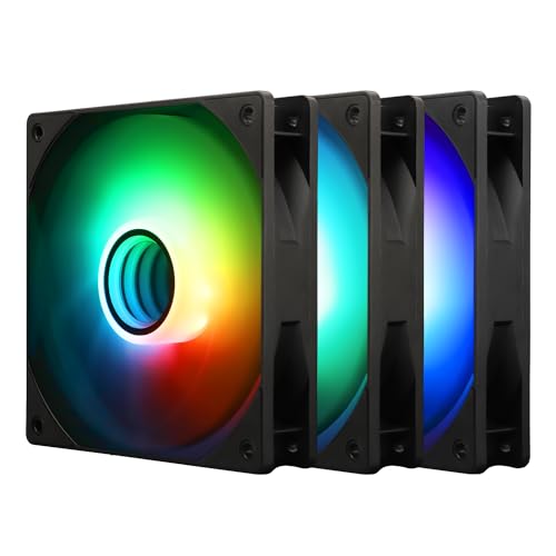 Thermalright TL-C12B-S V3 120mm ARGB CPU Lüfter,mit 1500RPM Geschwindigkeit, Computergehäuselüfter,leiser 4-poliger PWM-PC-Lüfter,mit ARGB-Spiegellichteffekt(3 Ventilatoren) von THERMALRIGHT
