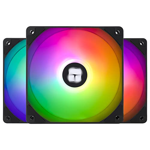 Thermalright TL-C12C-S X3 CPU-Lüfter, 120 mm, ARGB-Gehäuse-Kühler, 4-poliger PWM leiser Computer-Lüfter mit S-FDB-Kugellager, bis zu 1550 U/min Kühlventilator (3 Mengen) von THERMALRIGHT