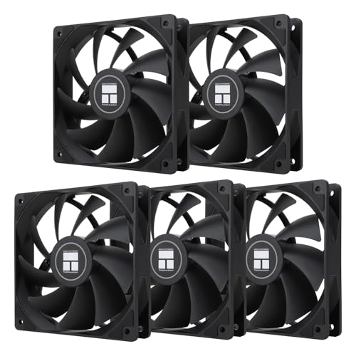 Thermalright TL-C12C X5 CPU-Lüfter, schwarzer Lüfter, PC mit 1550 U/min Drehzahl, 120-mm-Computergehäusekühler, PWM-Steuerungslüfter für Gehäuse- und Flüssigkeitskühler und CPU-Kühlung von THERMALRIGHT