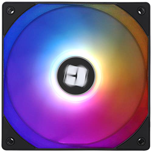 Thermalright TL-C12RB-S V2 CPU Lüfter Gehäuse Kühler PWM Lüfter, 4pin PWM Anschluss Computer Lüfter mit ARGB Blende, 1500RPM Geschwindigkeit PC Kühlung Reverse Fan(120mm,Schwarz) von THERMALRIGHT
