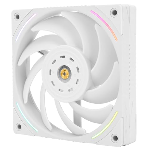 Thermalright TL-K12W CPU-Gehäuselüfter, 120mm weißer PC-PWM-Lüfter, 4PIN PWM Silent Computerkühler Lüfter, für Gehäuse-CPU-Flüssigkeitskühler und CPU-Luftkühler, leiser CPU-PC-Lüfter von THERMALRIGHT
