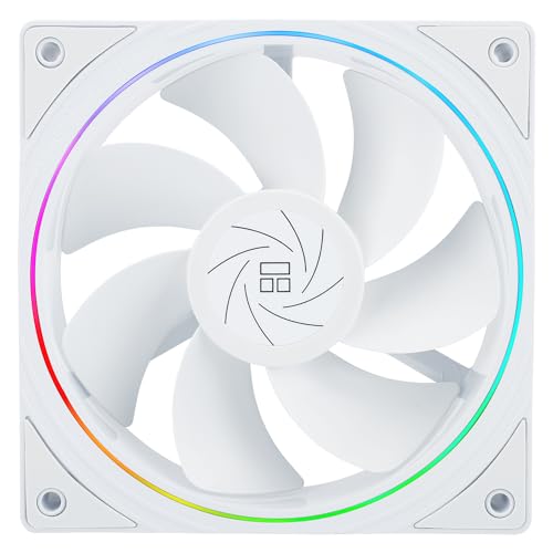 Thermalright TL-S12RW CPU Lüfter, Gehäusekühler Lüfter, leiser Computer Reverse Fan unter 23.2dB(A) für Gehäuse CPU Flüssigkeitskühler und CPU Luftkühler, leiser CPU Reverse Fan, Weiß von THERMALRIGHT