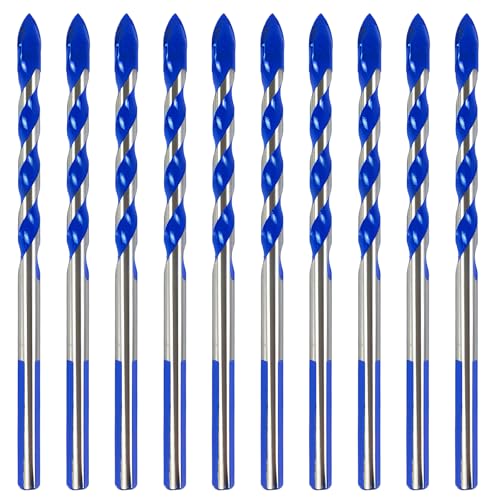 Betonbohrer-Set, 8 mm, stoßfest, Steinbohrer-Set, Hammerbohrer-Set für Beton/Ziegel/Glas/Kunststoff/Zement/Fliesen/Stein, industrielle Stärke, Hartmetallbohrerspitze, kleine Box mit 10 Stück Betonbohrer-Set, 8 mm, stoßfest, Steinbohrer-Set, Hammerbohrer-Set für Beton/Ziegel/Glas/Kunststoff/Zement/Fliesen/Stein, industrielle Stärke, Hartmetallbohrerspitze, kleine Box mit 10 Stück von THETAG