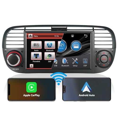 Autoradio Mit Bluetooth für FIAT 500 2007-2015 Radio Bildschirm Kompatibilität mit Original-Lenkradsteuerungen Android Auto Wireless Carplay Autoradio Carplay Navi SWC DSP AM FM RDS Single Din Radio Autoradio Mit Bluetooth für FIAT 500 2007-2015 Radio Bildschirm Kompatibilität mit Original-Lenkradsteuerungen Android Auto Wireless Carplay Autoradio Carplay Navi SWC DSP AM FM RDS Single Din Radio von THIHPHOATLI