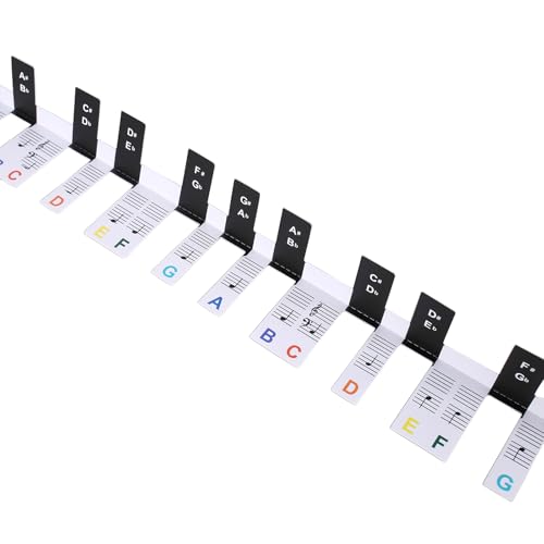 Elektronische Klavier Tastatur Aufkleber Abnehmbares Klavier Tastatur Kennzeichen Kennzeichen Klaviernotenhandbuch Für Anfängerstudent von THINCAN