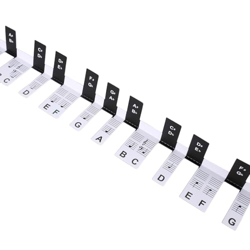 Elektronische Klavier Tastatur Aufkleber Abnehmbares Klavier Tastatur Kennzeichen Kennzeichen Klaviernotenhandbuch Für Anfängerstudent von THINCAN