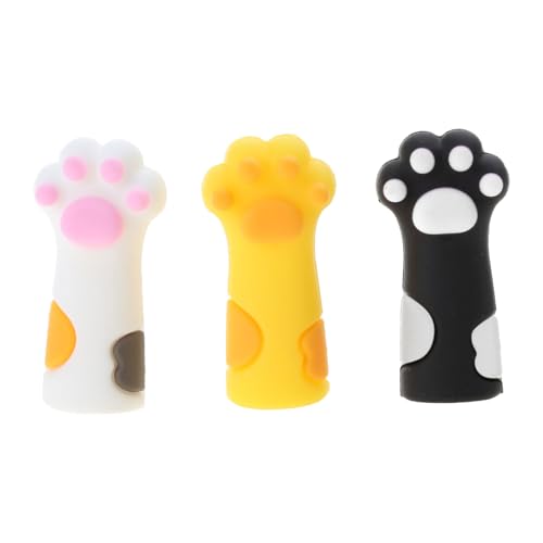 THINCAN 3pcs Silicon Bencil Tierstifte Katpfoten Paw Pospende Clip Auf Bencil Für Kid Student Game Lohnung Belohnung von THINCAN